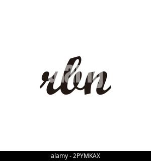 Letter rbn connect geometric symbol simple logo vector Stock Vector
