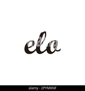 Letter elo connect geometric symbol simple logo vector Stock Vector