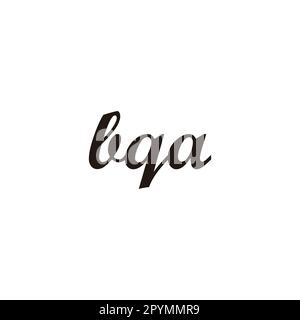 Letter bqa connect geometric symbol simple logo vector Stock Vector