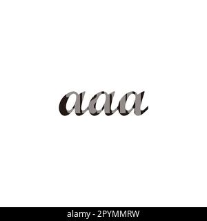 Letter aaa connect geometric symbol simple logo vector Stock Vector