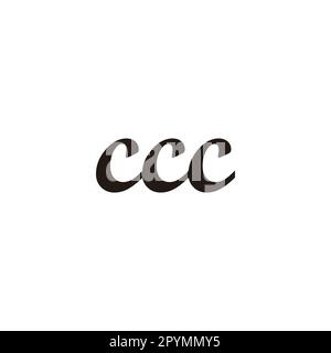 Letter ccc connect geometric symbol simple logo vector Stock Vector