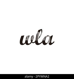 Letter wla connect geometric symbol simple logo vector Stock Vector