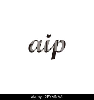 Letter aip connect geometric symbol simple logo vector Stock Vector