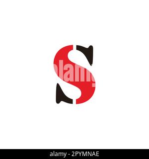Letter S double, perfect geometric symbol simple logo vector Stock Vector
