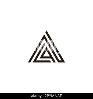 Letter N, L and q triangle geometric symbol simple logo vector Stock Vector