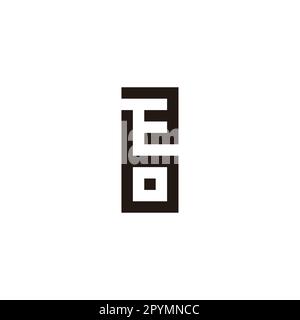 Letter b number 3 square, rectangle geometric symbol simple logo vector Stock Vector