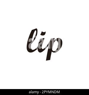 Letter Lip connect geometric symbol simple logo vector Stock Vector