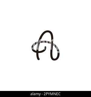 Letter A rope geometric symbol simple logo vector Stock Vector