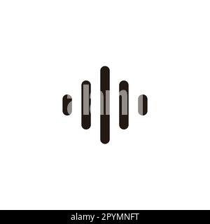 Sound wave geometric symbol simple logo vector Stock Vector