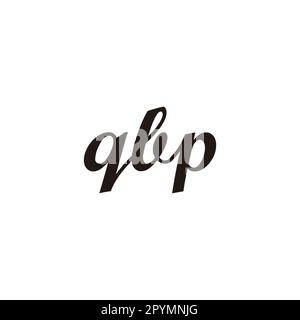 Letter qbp connect geometric symbol simple logo vector Stock Vector