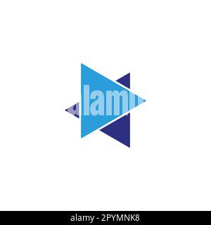 Triangles, arrows geometric symbol simple logo vector Stock Vector