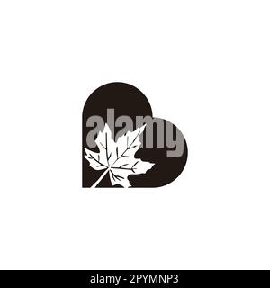 Letter B leaf, spring geometric symbol simple logo vector Stock Vector