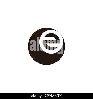 Number 2 in moon geometric symbol simple logo vector Stock Vector