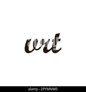 Letter v, r and t connect geometric symbol simple logo vector Stock Vector