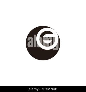 Number 6 in moon geometric symbol simple logo vector Stock Vector