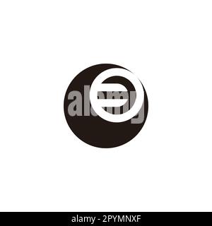 Number 3 in moon, geometric symbol simple logo vector Stock Vector