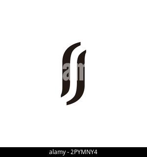 Letter SJ leaf geometric symbol simple logo vector Stock Vector