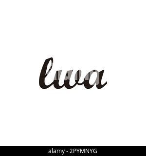 Letter Lwa connect geometric symbol simple logo vector Stock Vector