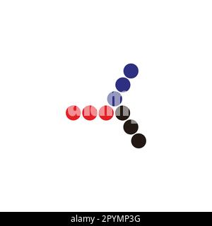 Circles, triangle, modern geometric symbol simple logo vector Stock Vector