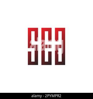 Letter sea square, rectangles geometric symbol simple logo vector Stock Vector