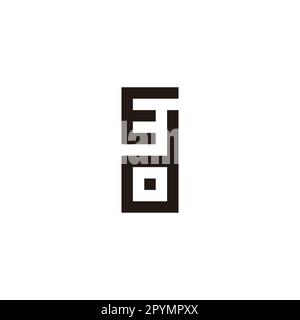 Letter E and d square, rectangle geometric symbol simple logo vector Stock Vector
