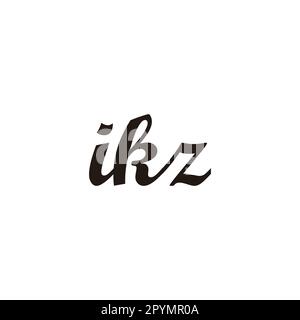 Letter ikz connect geometric symbol simple logo vector Stock Vector