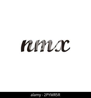 Letter nmx connect geometric symbol simple logo vector Stock Vector