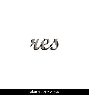 Letter res connect geometric symbol simple logo vector Stock Vector