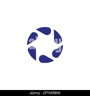 Splashes, rounded, circle geometric symbol simple logo vector Stock Vector