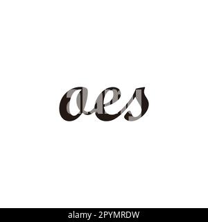 Letter oes connect geometric symbol simple logo vector Stock Vector