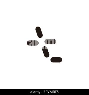 Letter t capsules, modern geometric symbol simple logo vector Stock Vector
