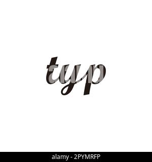 Letter typ connect geometric symbol simple logo vector Stock Vector