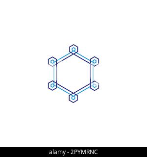 hexagon frame, lines, ramadan geometric symbol simple logo vector Stock Vector