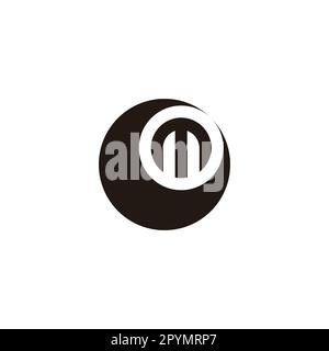 Letter m in moon, geometric symbol simple logo vector Stock Vector