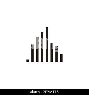 Sound, graph, volume geometric symbol simple logo vector Stock Vector