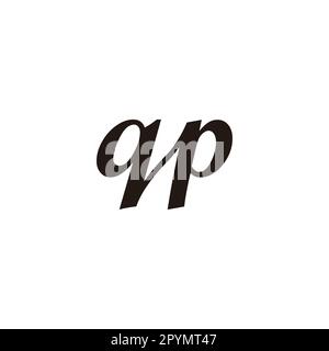 Letter qp connect geometric symbol simple logo vector Stock Vector