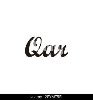 Letter Qar connect geometric symbol simple logo vector Stock Vector
