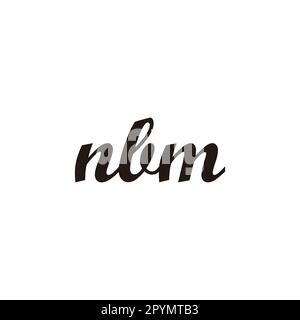 Letter nbm connect geometric symbol simple logo vector Stock Vector