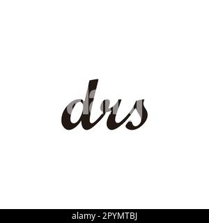 Letter drs connect geometric symbol simple logo vector Stock Vector