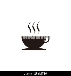 Coffee, drink, hot geometric symbol simple logo vector Stock Vector