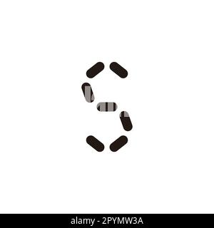 Letter S seven capsules geometric symbol simple logo vector Stock Vector