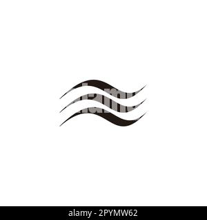 Letter N waves geometric symbol simple logo vector Stock Vector