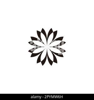 Flowers, fresh geometric symbol simple logo vector Stock Vector