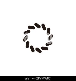 Capsules, round, figure geometric symbol simple logo vector Stock Vector