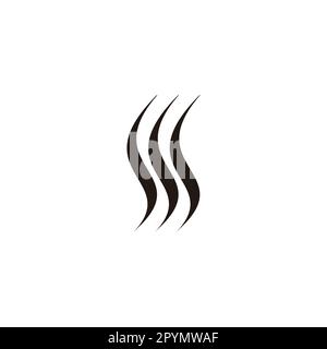 Letter SSS, smoke geometric symbol simple logo vector Stock Vector