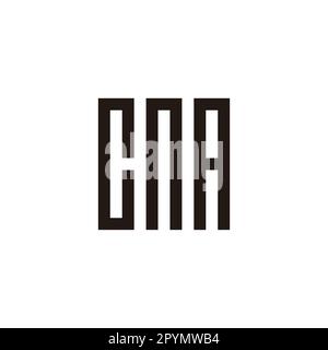 Letter CnA square geometric symbol simple logo vector Stock Vector