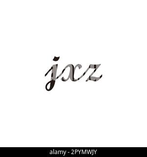 Letter jxz connect geometric symbol simple logo vector Stock Vector