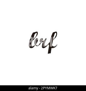 Letter brf connect geometric symbol simple logo vector Stock Vector