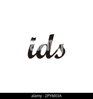 Letter ids connect geometric symbol simple logo vector Stock Vector