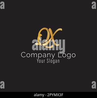 QX logo design template vector illustration Stock Vector